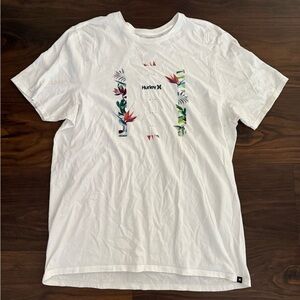Hurley Tropical Print White Tee